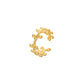 Jewelry titanium steel high-end opening branch flower rattan adjustable ring