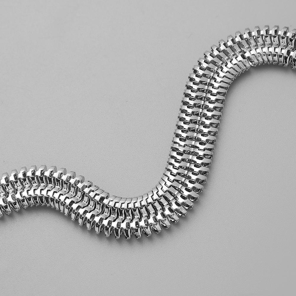 Fashion Snake Keel Silver Chain Simple Atmosphere Versatile Retro Punk Men's Trend Necklace