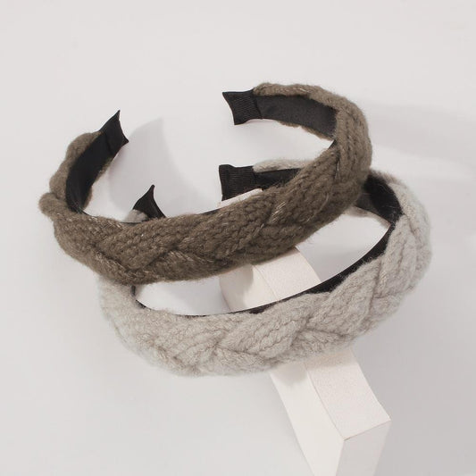F3644 Simple woven cloth headband geometric twist retro temperament hair accessories French fashion headband