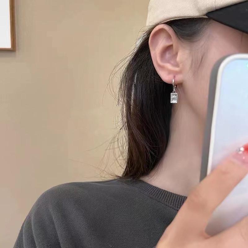 S925 silver needle cold love earrings six-piece set earrings year tide temperament ear buckle earrings female