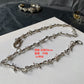 Guochao hip-hop tide brand prickly thorns pants chain ins male and female jewelry with the same paragraph Hong Kong dark male and female neck chain necklace