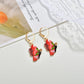 Jewelry fashion personality dripping oil painted butterfly earrings ins popular butterfly earrings