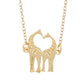 Explosive heart deer animal necklace direct supply