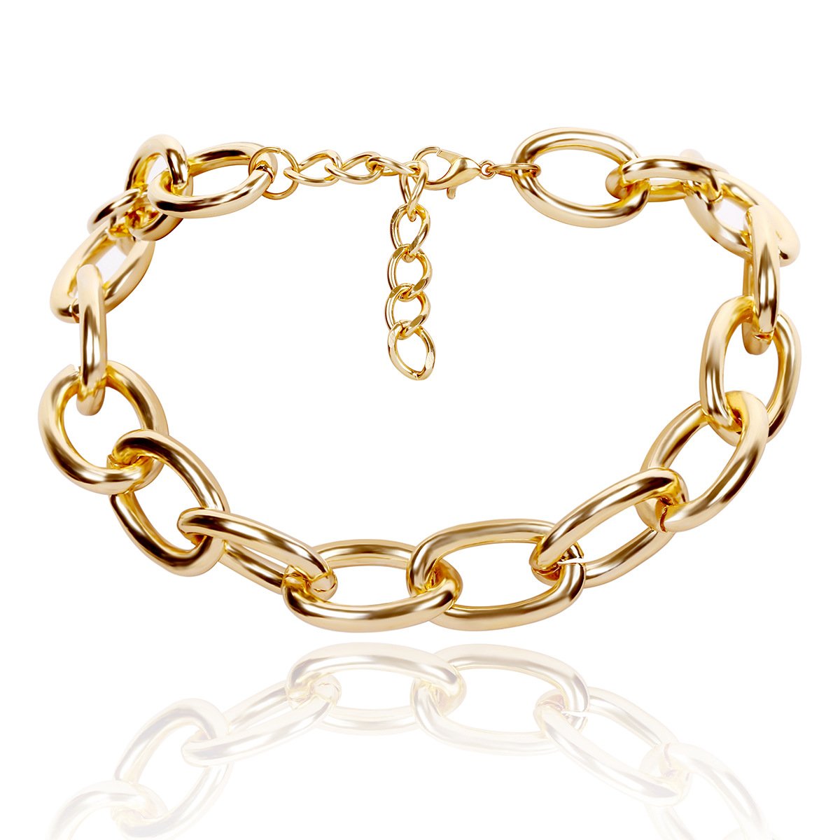 Jewelry Simple Personality Metal Chain Necklace Necklace Female Exaggerated Frosted Punk Short Necklace