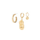 Jewelry personality alloy C-shaped geometric earrings creative asymmetric face retro earrings set