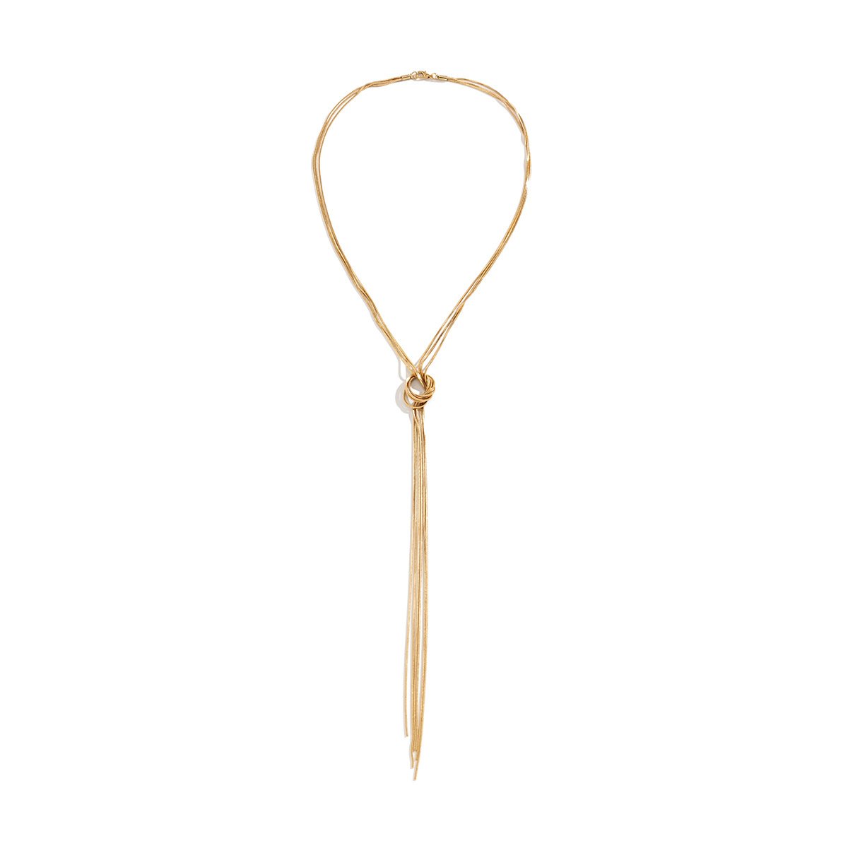 Jewelry personality cold long tassel necklace simple creative metal snake bone chain necklace
