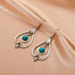 Bohemian turquoise geometric earrings ethnic retro hollow water drop earrings palace women