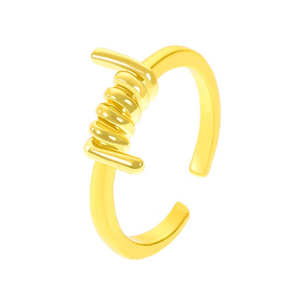 ins simple knotted ring fashion creative metal geometric opening index finger ring personality ring