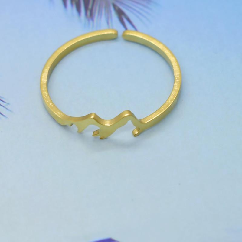 Fashion Trend Personality Jewelry Opening Adjustable Ring Mountain Ring Titanium Steel