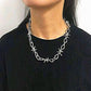Jewelry punk retro thorn lock with key pendant necklace cool trendy accessories