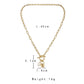 Ins jewelry creative simple OT buckle freshwater pearl love lock pendant fashion retro necklace female