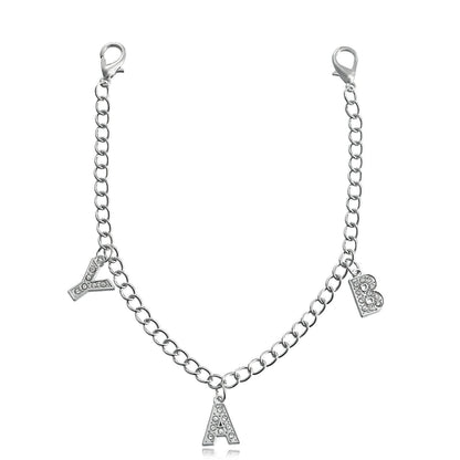 Jewelry personality diamond letter BAY pendant shoe chain accessories female punk simple niche shoe decoration