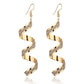 Long Fashion Earrings Frosted Spiral Earrings Earrings Accessories Jewelry