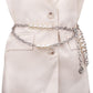 Women's Metal Waist Chain Fashion Elegant Versatile Pearl Body Chain Costume Matching Belt