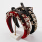 F361 autumn and winter hair accessories sponge heavy industry diamond headband bow temperament lady catwalk headband