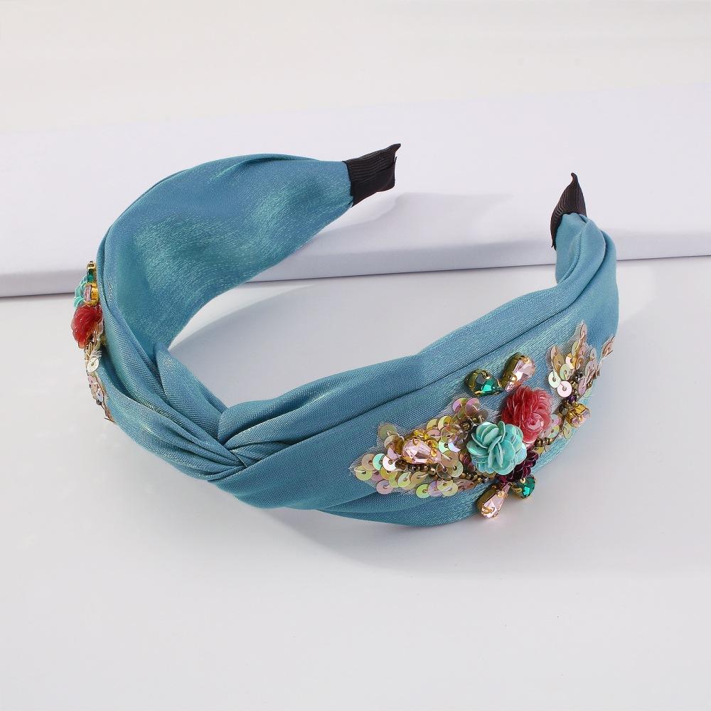 F3774 Jewelry Bohemia Sequin Fabric Headband Floral Retro Temperament Headband