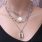 Jewelry Creative Fashion Elements Necklace Simple Retro Lock Pendant Necklace Female