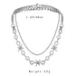 Exaggerated personality thorns splicing key chain reflective pearl stacked necklace twist Cuban clavicle chain