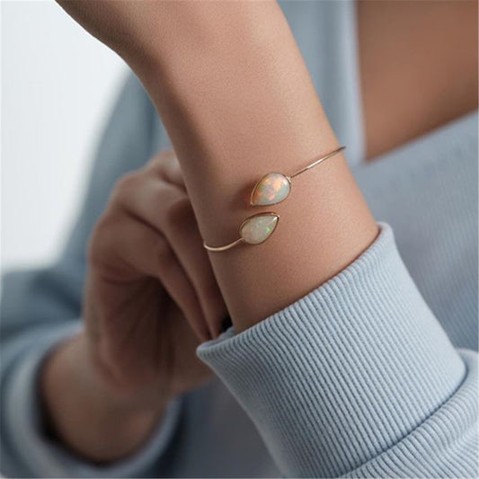 Fashion Water Drop Accessory Bracelet Retro Simple Open Bracelet Ladies Accessories