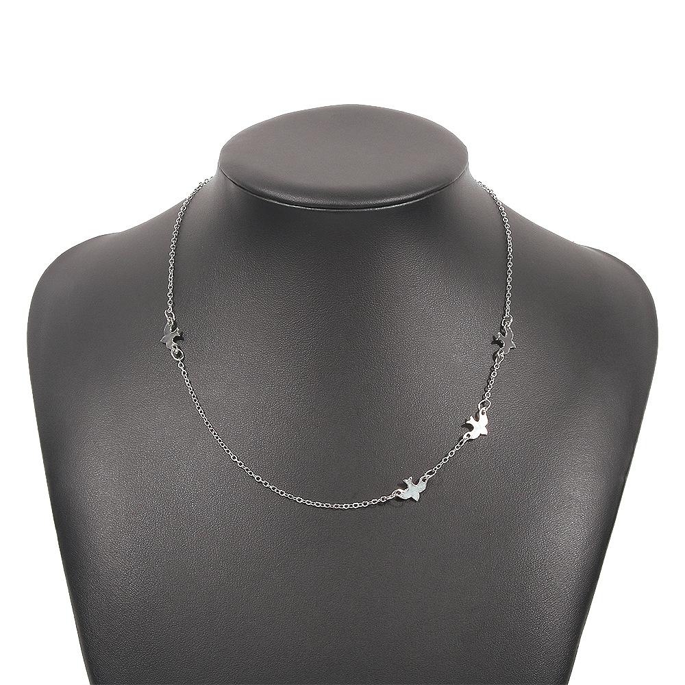 N9282 Simple Geometric Light Luxury Necklace Niche Temperament Metal Chain Necklace Retro Sweet Necklace Women