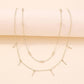 N158 jewelry simple niche indifferent double-layer necklace alloy double-layer small stick necklace