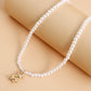 Jewelry Imitation Pearl Stitching Cartoon Bear Necklace Female Ins Hip Hop Punk Geometric Necklace