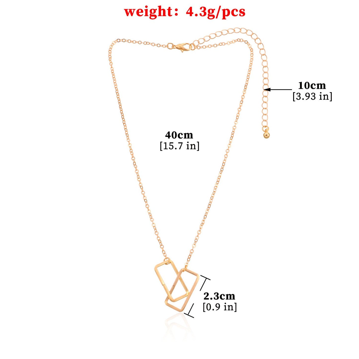 Jewelry Industrial Three-dimensional Hollow Geometric Square Necklace Retro Hip Hop Versatile Short Pendant