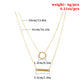 Popular Necklace Ring One Word Metal Rod Circle Necklace Female Thin Chain Clavicle Chain